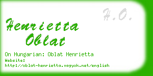 henrietta oblat business card